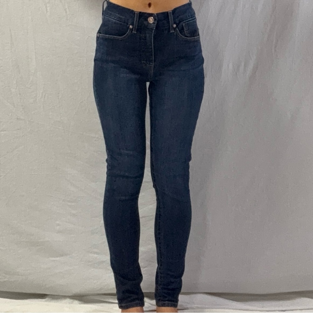 Dark Blue High-Rise Skinny Jeans - Women